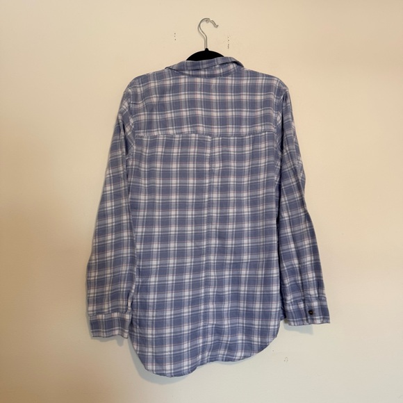 Hollister | Light Blue Plaid Button-Down Shirt - Picture 5 of 5